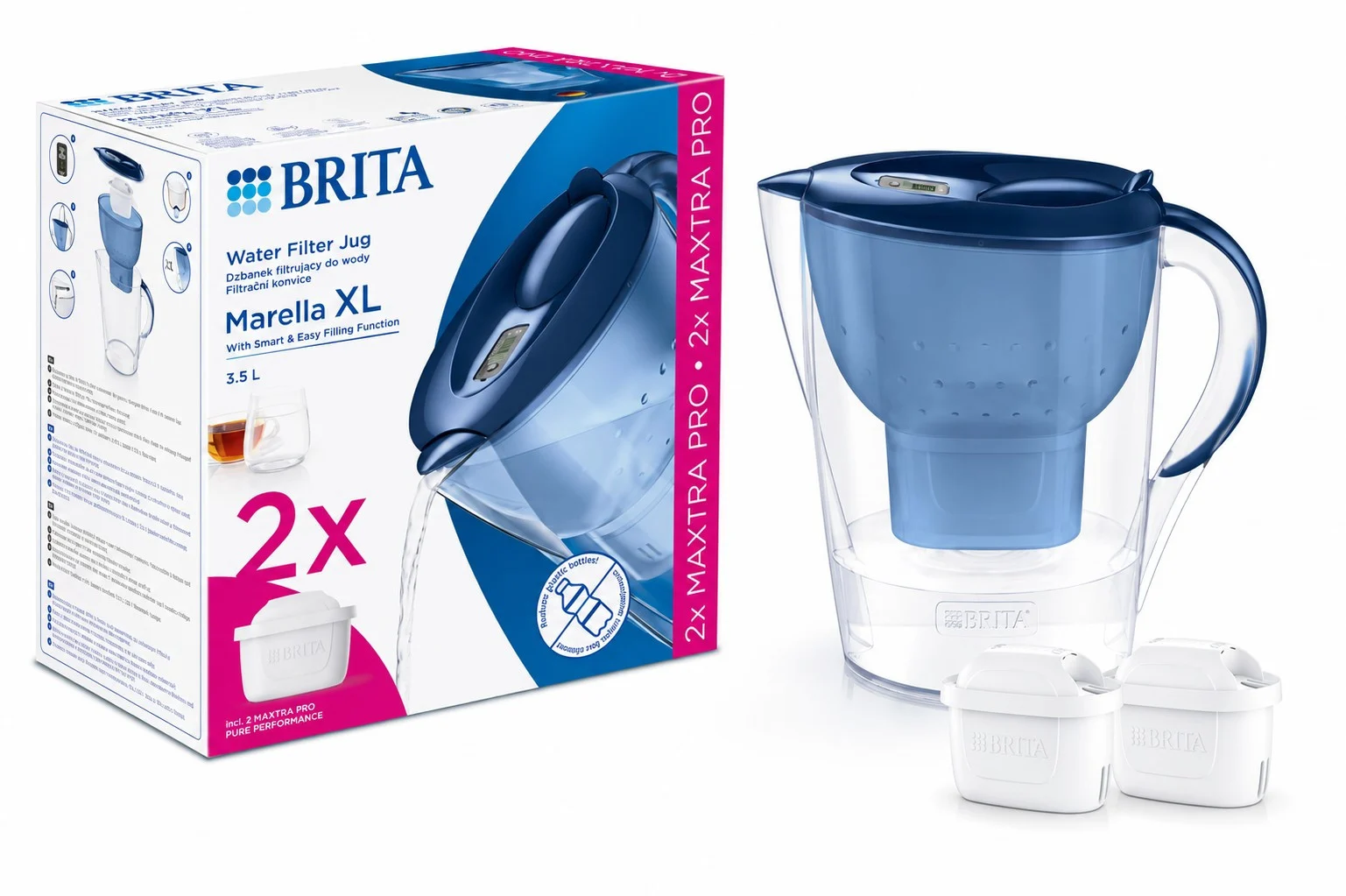Фільтр-глечик Brita Marella XL MXpro Blue + 2 картриджа